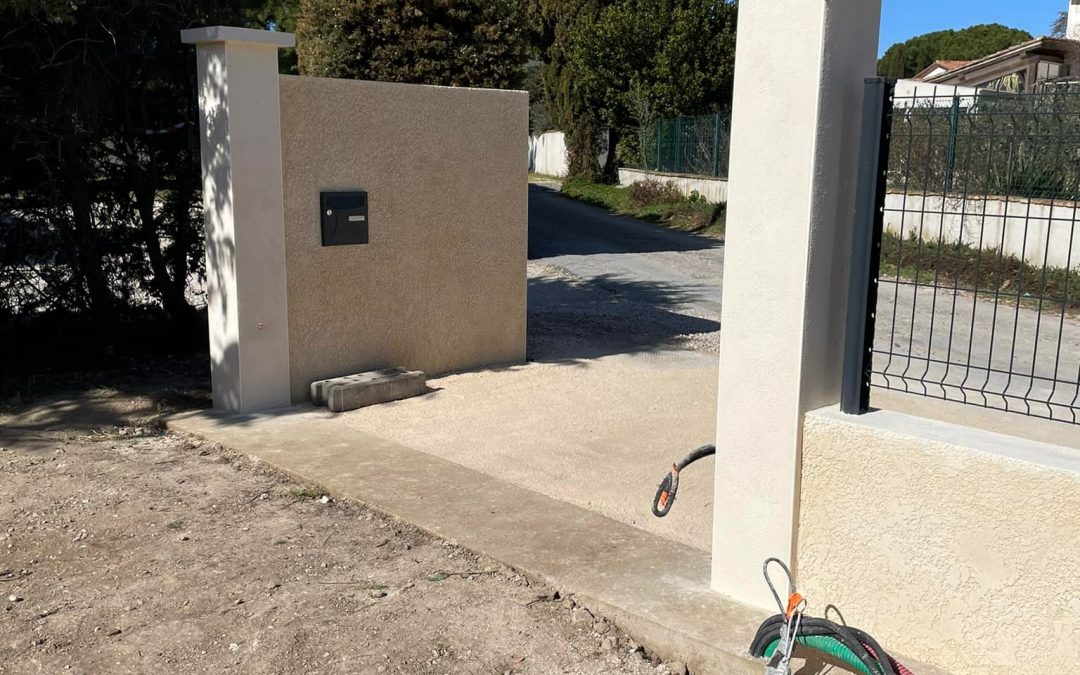 Chantier de maçonnerie réalisé à Montfrin (30)
